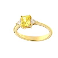 Anello Ama Donna in Oro giallo Diamante Lab Grown 1.01 Ct AMA-ANELLO-FANCYGIALLOQUADRO - AMA-ANELLO-FANCYGIALLOQUADRO
